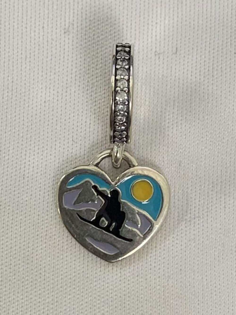 Pandora Snowboarder Exclusive Charm Dangle Pendant, S925 Silver Jewelry